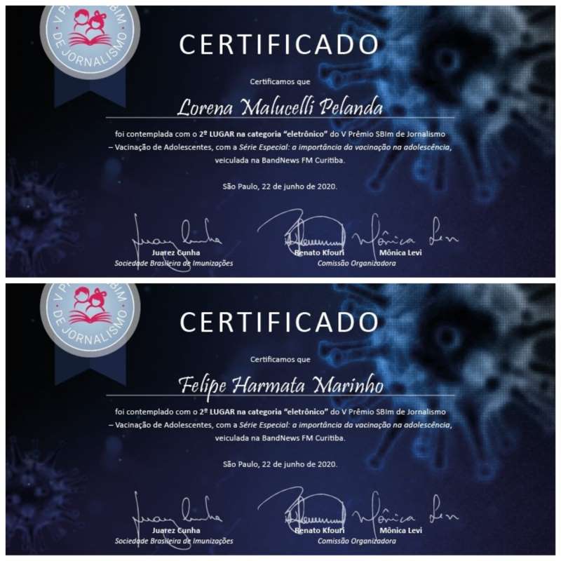 certificado lorena felipe bandnews