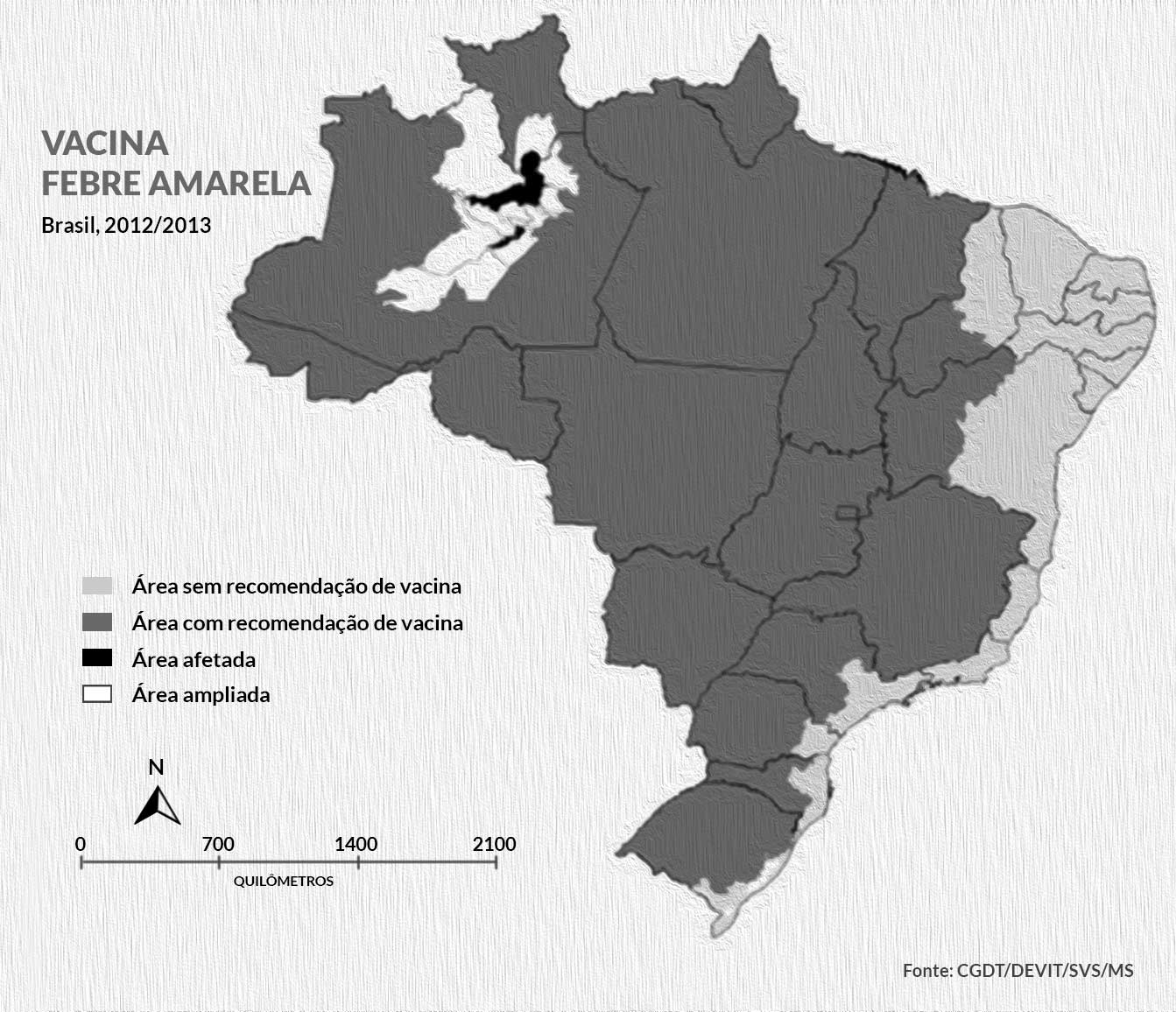 vacina febre amarela svs ms brasil 2012 2013